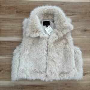 Zara Faux Fur Vest L